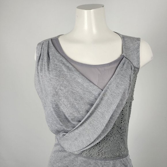 ANGELS Never Die Grey Knit Flower Ruffle Skirt Dress Size S/M - Picture 2 of 9
